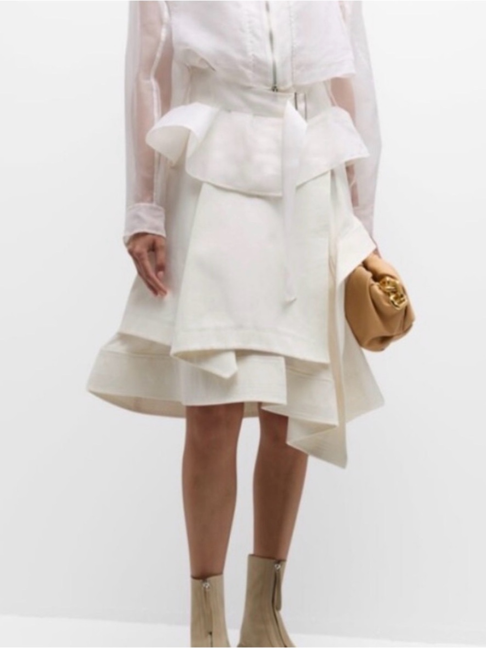 BNWT 3.1 Phillip Lim Cream A-Line Utility Skirt Size 2 NWT